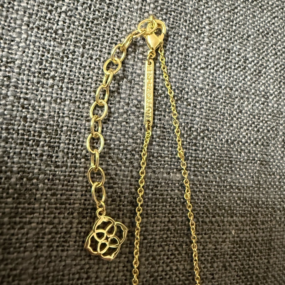 🌟NWOT🌟Kendra Scott Elisa Pink Pendant Necklace Gold Hardware - Picture 4 of 4